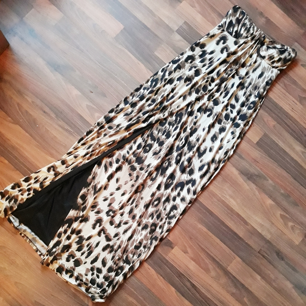 Animal print maxi dress